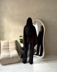 Amara Brown Belted Thick Open Cardigan-House Of Haniya