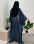 Zayna Midnight Blue Shimmer Tie Kaftan Dress