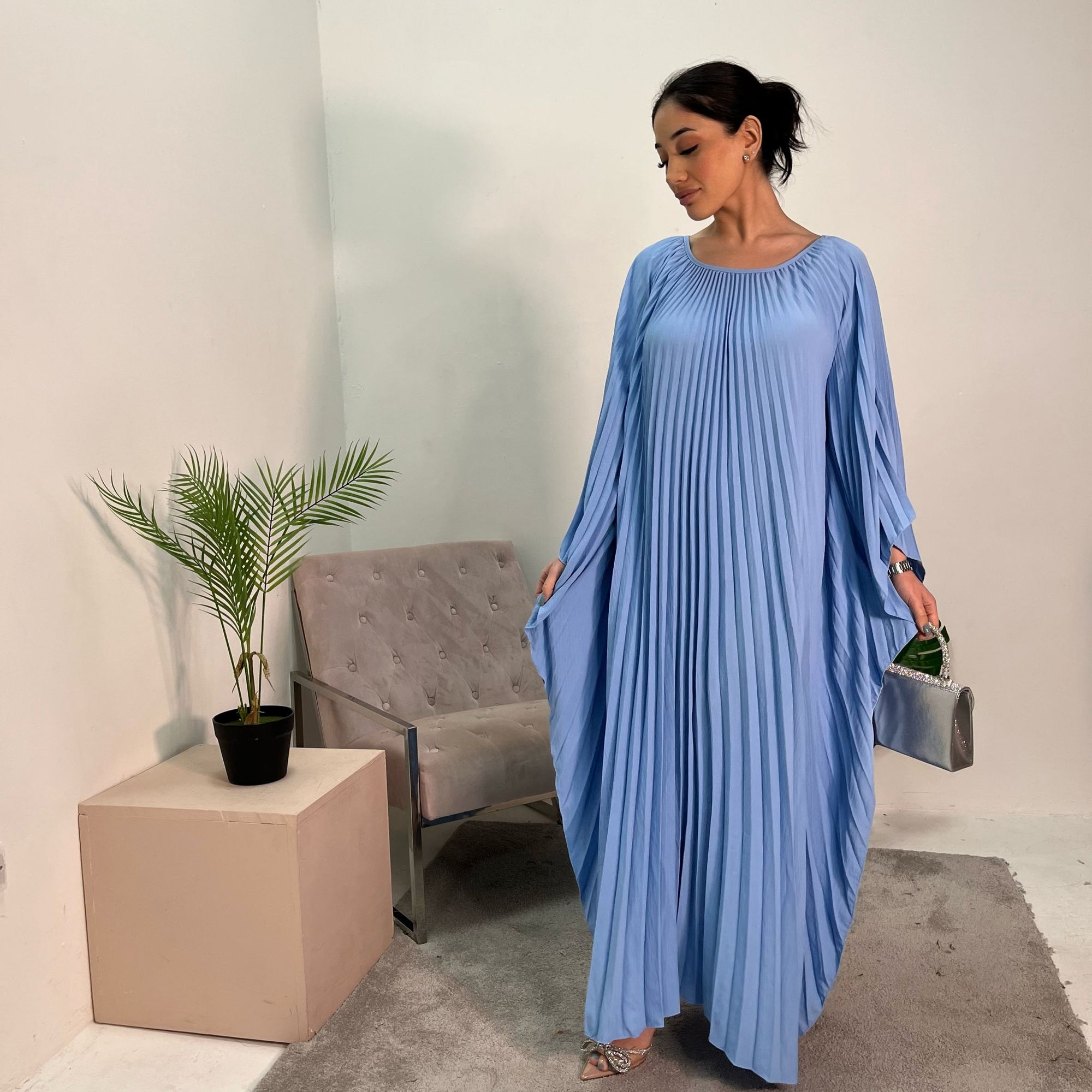 pleated kaftan dress Hand Pleated Kaftan Dress
